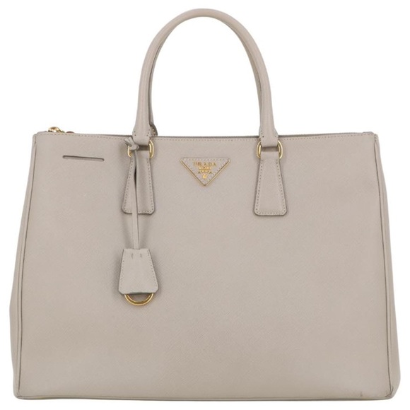 Authentic Prada Galleria double zip 2 way tote bag grey - Picture 3 of 11